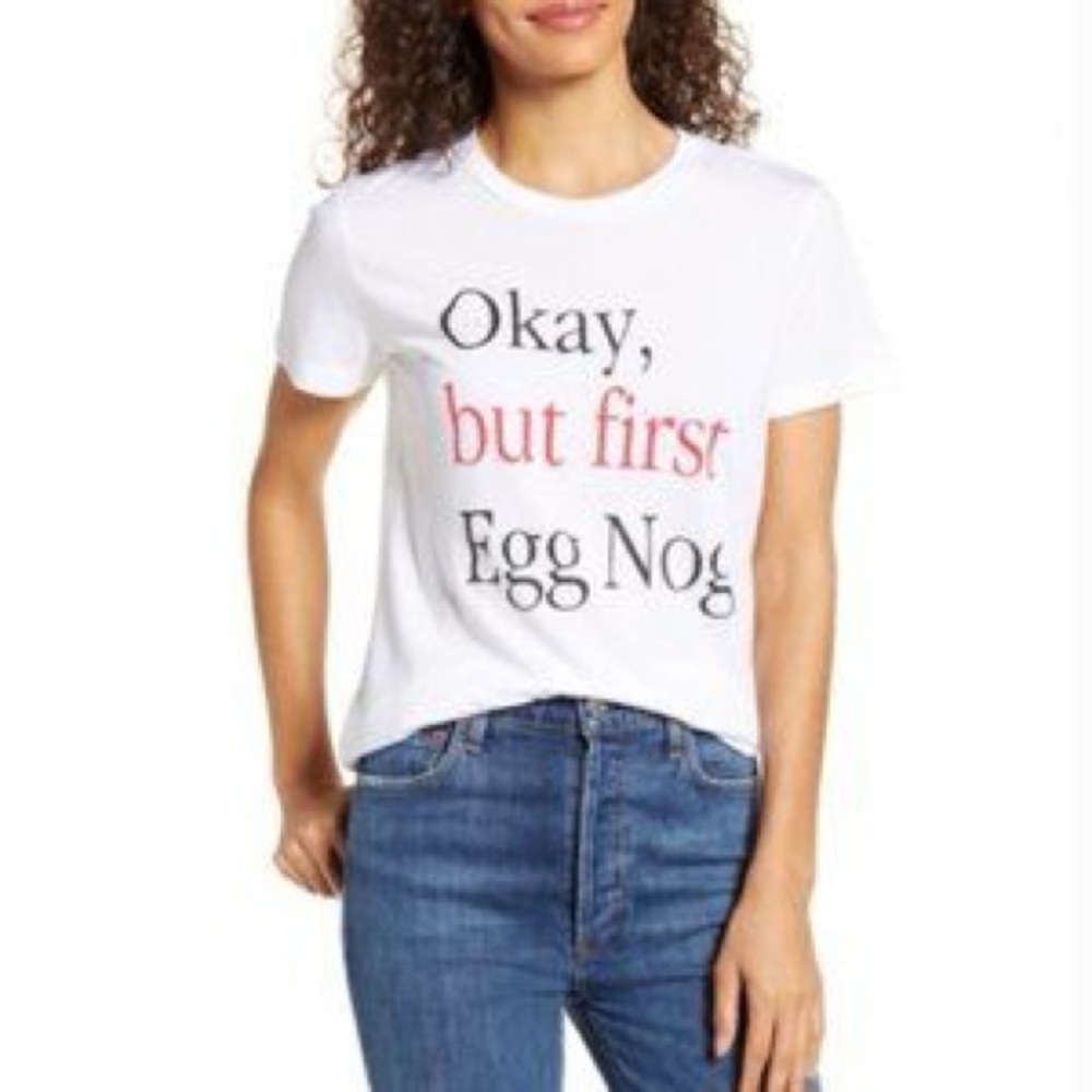 NWT‎ 1901 Egg Nog Graphic Tee